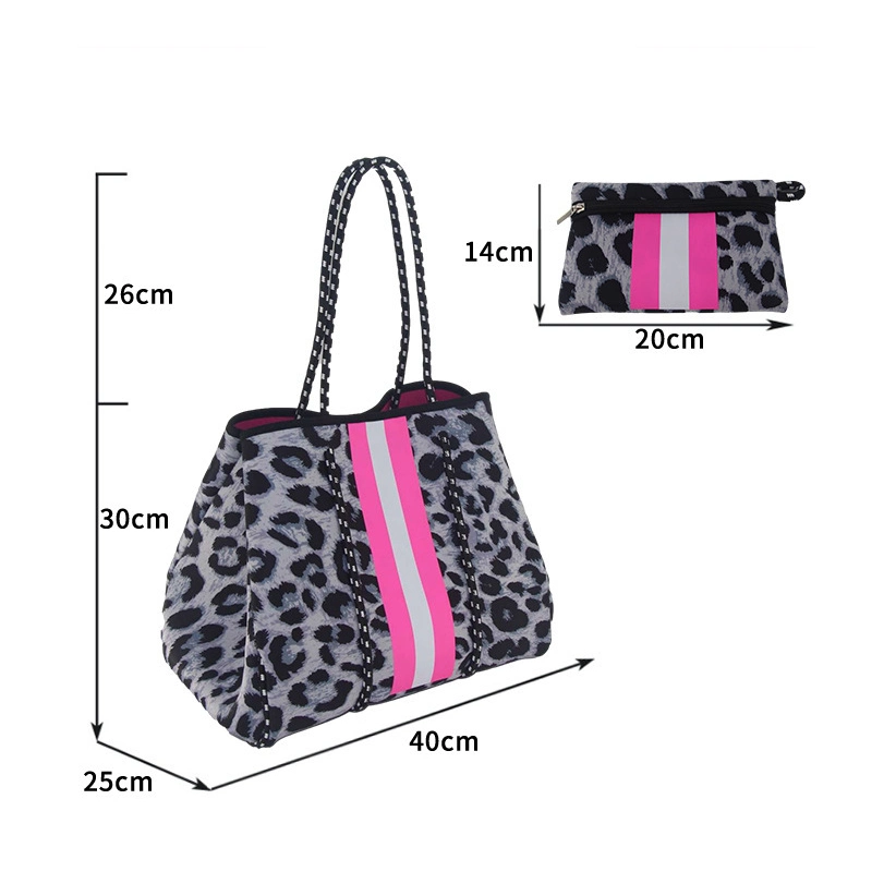 Wholesale Perforated Neoprene Waterproof Fashion Tote Bag Lunch Picnic Beach Bag Camouflage Shoulder Handbags Bag